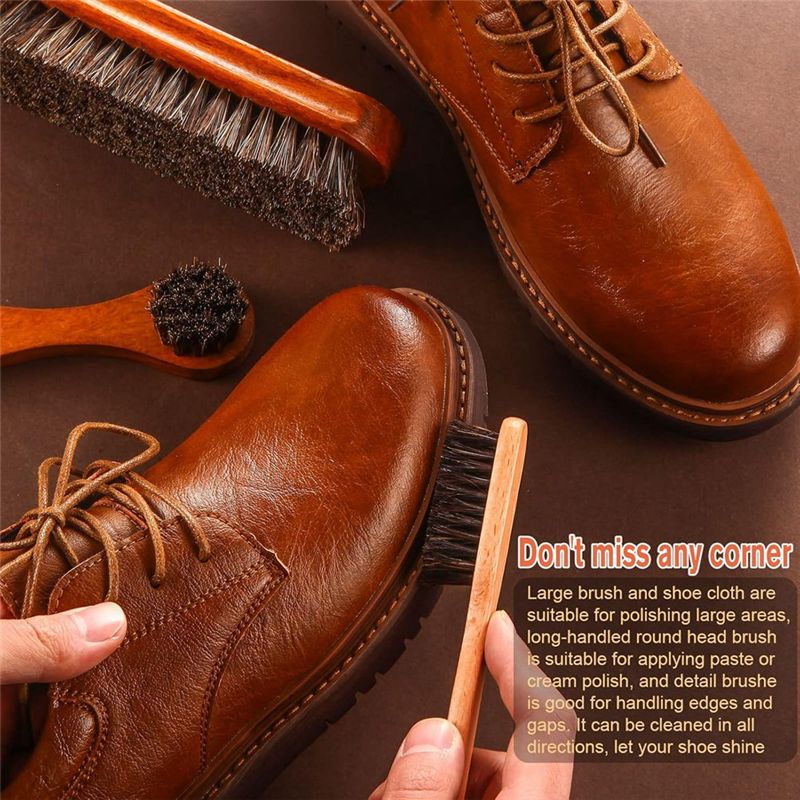 AB08-4 Pcs Sikat Sepatu Bulu K - Leather Shoe Polish ulasan dan harga